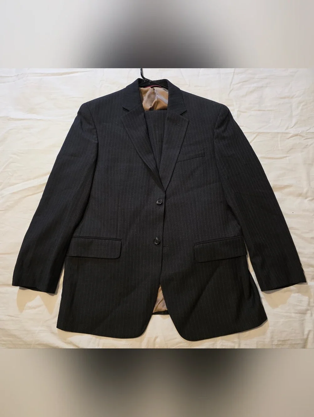 Izod Suit Men's Charcoal Pinstripe 38s Pants Are 31/31
